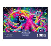 Octopus Jigsaw Puzzles 1000 Pieces for Adults Educational Game for The Whole for Women Home Decoration 100% Recvcled Cardboard 52x38cm/1000pcs