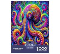 Octopus Jigsaw Puzzles for Adult Difficult Challenges 1000 Piece Difficult Hard Jigsaw Puzzles for Man And Woman with Letters on Back 38x26cm/1000pcs