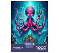 Octopus Jigsaw Puzzles for Adult The Impossible Challenge 1000 Piece Difficult Hard Jigsaw Puzzles for Man And Woman with Letters on Back 70x50cm/1000pcs