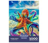 Octopus Jigsaw Puzzles for Adults Difficult Challenges 1000 Piece Difficult Hard Jigsaw Puzzles for Man And Woman with Letters on Back 70x50cm/1000pcs