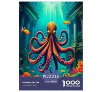 Octopus Jigsaw Puzzles for Adults The Impossible Challenge 1000 Pieces Difficult Hard Jigsaw Puzzles for Man And Woman with Letters on Back 38x26cm/1000pcs