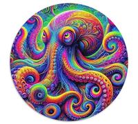 Octopus Jigsaw Puzzles Great Gift for Adults 1000 Piece Fun Challenging Home Decoration Sea Monster Jigsaw Puzzle for Women Men Adult 1000pcs (67.5x67.5cm)