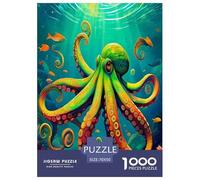 Octopus Jigsaws for Adults Challenging Puzzle Games The Impossible Challenge 1000 Piece Difficult Hard Jigsaw Puzzles for Man And Woman with Letters on Back 70x50cm/1000pcs