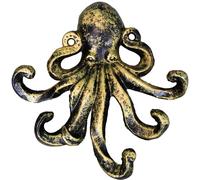 Octopus Key Holder for Wall | Animal Decor Key Hooks for Wall (Gold)