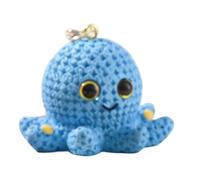 Octopus Keychain Charm Cute Resin Creature Pendant Marine Animal Key Ring | Light Charm Accessory, Decorative Octopus Figure Key Fob, Creative Theme Clip, Blue, Se référer au descriptif