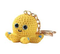 Octopus Keychain Charm - Resin 3D PENDANT ANIMAL EA ANIMALS, Cute Creature Keyder for Girls Adults Boys, Stylish Backpack Accessory | Adorable Novelty Navy Gift For The, Yellow, Se référer au