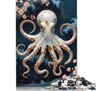 Octopus Kintsugi Art Puzzles 500 Pieces Wooden Puzzles Puzzles for Adults Teenagers Teenager Man Woman Gift 500pcs (52x38cm)