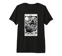 Octopus Kraken Sea Monster Nautical Tarot Card Distressed Premium T-Shirt