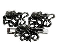 Octopus L Cufflinks and Tie Bar Slide Gift Boxed Set 248