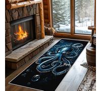 Octopus Long Runner Rugs for Hallway 60 x 300, Tentacles Sea Creatures Kraken Washable Kitchen Rug, Octopus Carpet Runners for Corridor, Hall, Low Pile Non Slip a579