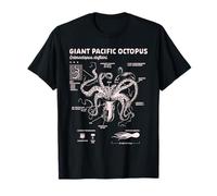 Octopus Lover Ocean Sea Animal Giant Pacific Octopus Anatomy T-Shirt