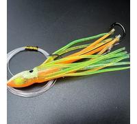 Octopus Lure Fishing Rig With Glow In The Dark Effect And Dual Hooks For Night Saltwater For Squid Fishing(E)