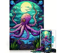 Octopus Magic The Sea Jigsaw 1000 Pieces for Adults Cognitive Toy Bonding Time Pattern Assembly Santa Wish Item (38x26cm)