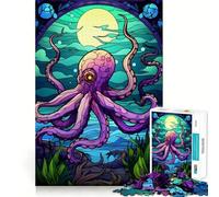 Octopus Magic The Sea Jigsaw Puzzle 1000 Piece for Teenagers Mind Skill Toy Peaceful Fun Design Assembly Unique Gift (50x75cm)