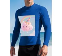 Octopus Men's Rash Guard Swim Shirts UPF 50+ Long Sleeve Compression Surfing Wetsuit Top Quick Dry