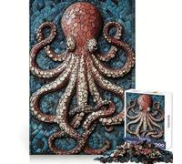 Octopus Mosaic Art Jigsaw Puzzles for Adults 1000 Piece Mind Puzzle Slow Enjoy Image Assembly Perfect Present (38x52cm)