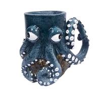 Octopus Mug, Sea Creature Cup, Artistic Novelty Statue Design, Perfect Milk Tea Enthusiasts, Ideal for Travel, Christmas, Festivals, and Birthday 4.92 x 3.15 x 3.94 inches