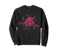 Octopus Ocean Animal Marine Life Tentacle Bubble Art Sweatshirt