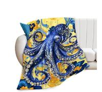 Octopus Ocean Gifts Decor Throw Blanket for Sofa Couch Bed Living Room - Soft, Warm & Cozy for Adults, Kids, Men & Women - 40"x50"