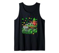 Octopus On Monster Truck St. Patrick's Day Shamrocks Irish Tank Top