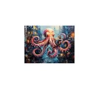 Octopus Paint by Numbers for Adults, Abstract Luminescence Acrylic Paint by Numbers Kits, DIY Hobbies for Women 16x12 in, Luminescence Painting Wall Art for Room Decor Gifts for Women GYYH-10341