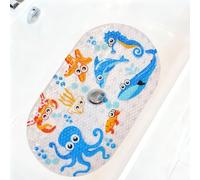 Octopus Pattern Non Slip Bath Mat Anti Bacterial Anti Mould Shower Tub Mat Cute Marine Animals Design Bathroom Mat Water Absorbent Bathtub Mat for Bathroom Decor Non Slip Bathtub Mat with Suction Cups