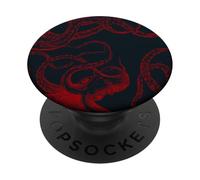 Octopus Pattern Red And Black Ocean Sea Life PopSockets Adhesive PopGrip