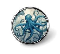 Octopus Pins Sets Ocean Park Ocean Theme Button Pins Badge Pin Beach Themed Buttons For Jeans Nautical Coastal Sea Theme Pins For Backpacks Badges Hats Bags Housewarming Gift