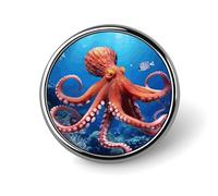 Octopus Pins Sets Ocean Park Ocean Theme Button Pins Badge Pin Beach Themed Buttons For Jeans Nautical Coastal Sea Theme Pins For Backpacks Badges Hats Bags Housewarming Gift