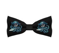 Octopus Pirates Casual Bow Ties for Men Adjustable Pre Tied Clip On Necktie Formal Tuxedo Vest