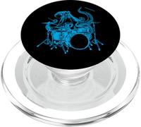 Octopus Playing Drums Beach Drummer Funny Rock Musician PopSockets PopGrip for MagSafe