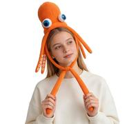 Octopus Plush Headwear Squid Stuffed Doll Sea Animal Hat Costume Novelty Headpiece Funny Gift for Party Support