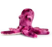 Keel Toys Keeleco - Plush Toy 100% Recycled - Environmentally Friendly Toy for Children - Plush Squid 33 cm - SE1016, Purple