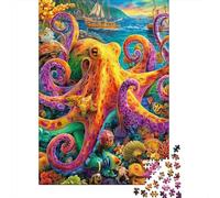 Octopus Puzzle 1000 Piece, Jigsaw Puzzle Challenge Eco-friendly Paper Puzzle for Adults & for Age 14 And Up 70x50cm/1000pcs