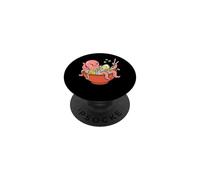 Octopus Ramen Bowl Hot Tub Funny Noodle Soup Foodie Art PopSockets Adhesive PopGrip