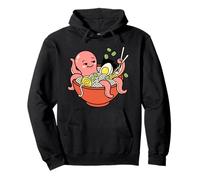 Octopus Ramen Bowl Hot Tub Funny Noodle Soup Foodie Art Pullover Hoodie
