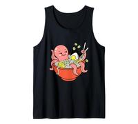 Octopus Ramen Bowl Hot Tub Funny Noodle Soup Foodie Art Tank Top