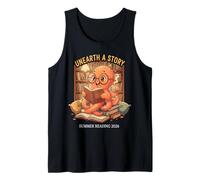 Octopus Reading a Book Unearth a Story Program 2026 Tank Top