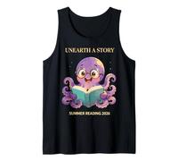 Octopus Reading a Book Unearth a Story Program 2026 Tank Top