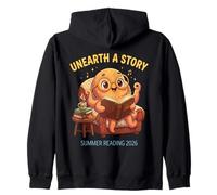 Octopus Reading a Book Unearth a Story Program 2026 Zip Hoodie