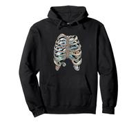 Octopus Rib Cage Anatomy Marine Life Ocean Gothic Art Pullover Hoodie