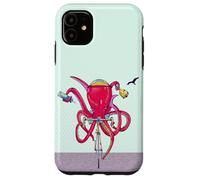 Octopus riding a road bike Case for iPhone 11