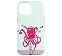 Octopus riding a road bike Case for iPhone 15