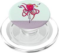 Octopus riding a road bike PopSockets PopGrip for MagSafe