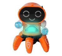 Octopus Robot Toy - 7 Inch Musical Robot | ABS Sensor Toy - Flashing LED Rhythm Lights Interactive Safe and Finger-Friendly Play Christmas Gift for Kids Octopus intelig