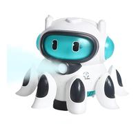 Octopus Robot Toy, Electric Crawling Toy, 6.1x6.1x5.12 Inches Interactive Educational Design, Fun Engaging Movement for Kids, Early Learning, Walking Playtime, and Indoor Activities