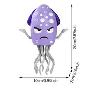 Octopus Robot Toy, Electric Dancing Wiggling Octopuses, 10x20x7cm/3.94x7.87x2.76 inches Interactive Music Lights Learning Activity for Birthday School Preschool Home Girls Boys 155g ABS
