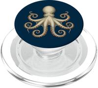Octopus scientific diagram unique artwork retro scuba diving PopSockets PopGrip for MagSafe