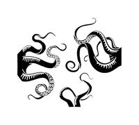 Octopus Sea Animal Bathroom Octopus Tentacle Set Vinyl Wall Stickers 34x39.7cm Art Mural Painting Black
