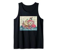Octopus Sea Monster Ship Attack Kraken Ocean Adventure Art Tank Top